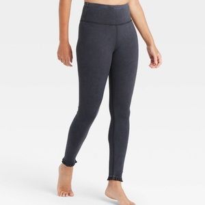 JOY LAB Women’s High Waisted 7/8 Leggings with Ruffled Hem!
